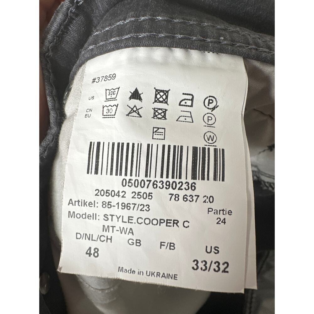 Brax Cooper Fancy Regular 33/30 Gray Comfort Chino Office Casual - Picture 8 of 10